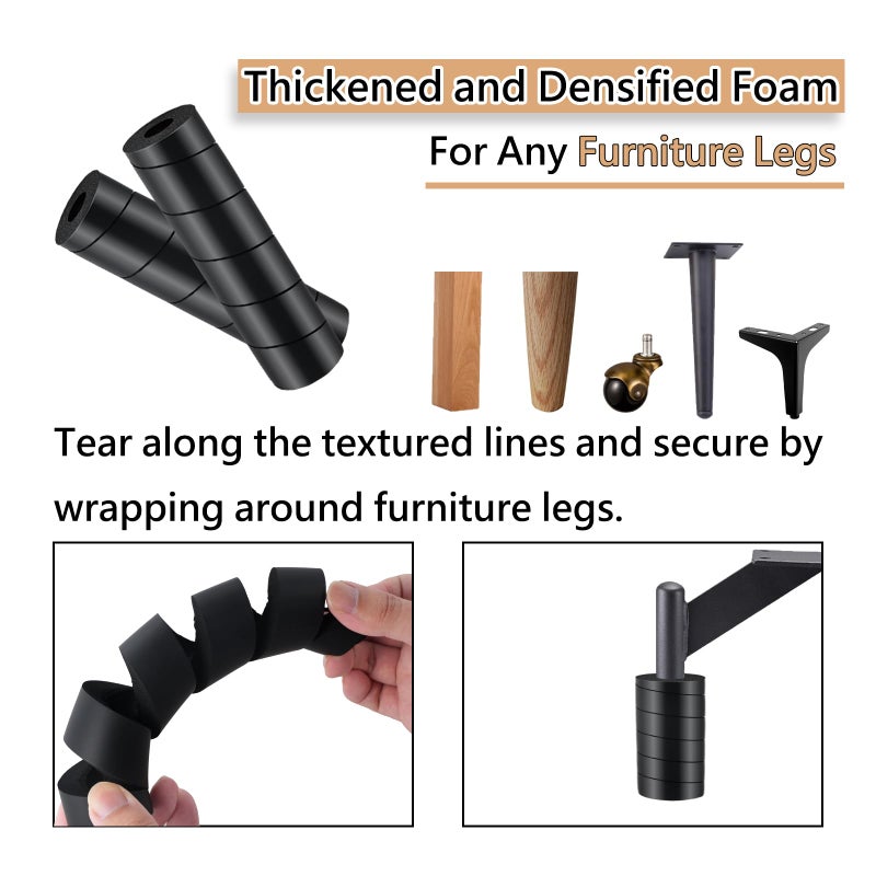 Jayen 4 Pcs Bed Frame Toe Protectors, Non-Adhesive Bed Frame Leg Covers for Toe Savers, Toe Cushion for Any Furniture Leg - Prevents Toe Injuries from Hitting Hard Furniture Legs - Image 2